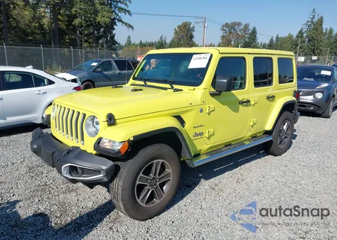 2023 Jeep Wrangler 4-Door Sahara 4X4 из США, поврежденный, VIN 1C4HJXEN5PW570760